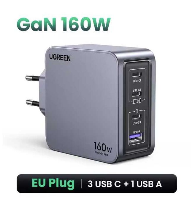 Зарядний пристрій Ugreen 160W Nexode Pro GaN (X763)
