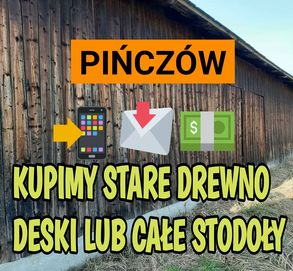 Skup desek ze stodoły/starego drewna belek/rozbiórki wyburzenia