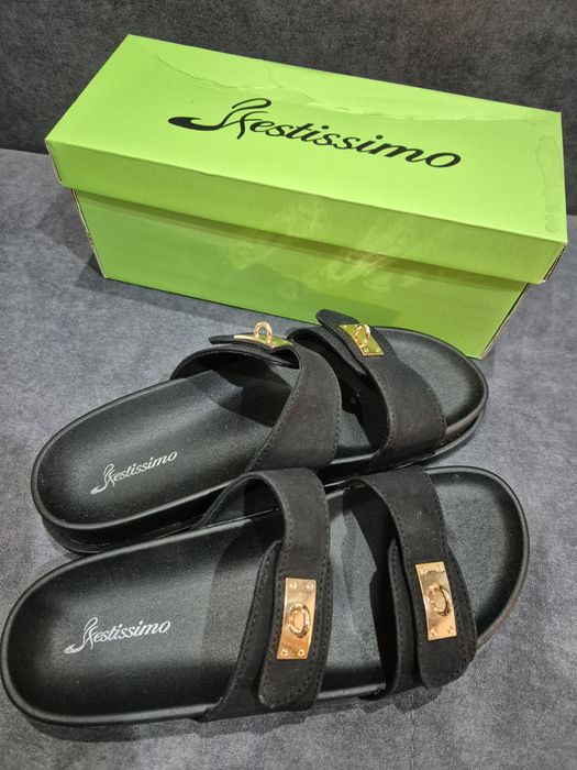 Czarne klapki damskie