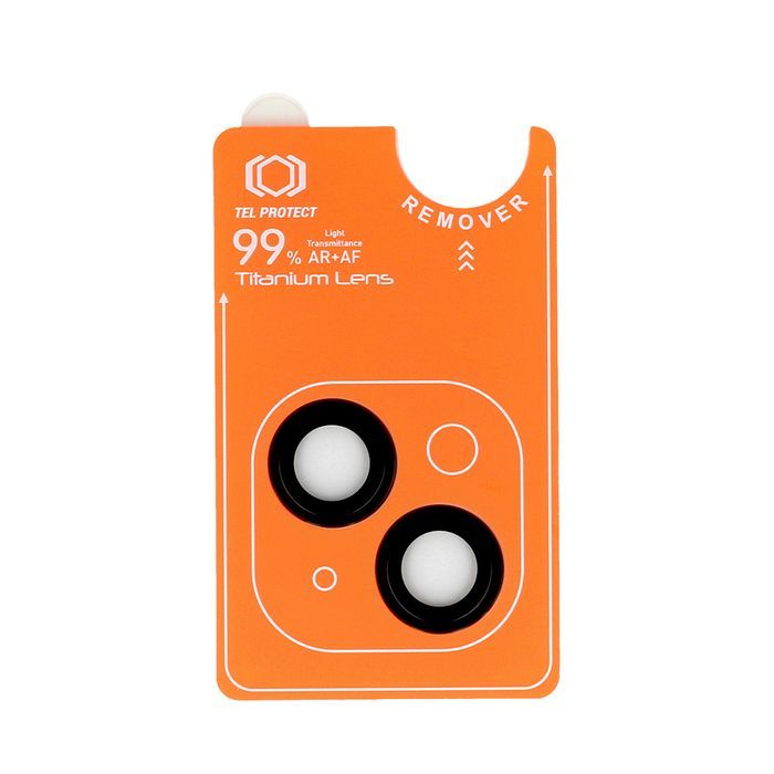 Hartowane szkło Tel Protect Titanium Lens iPhone 14/16e czarne (2 szt)