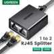 Разветвитель 1 на 2 UGREEN RJ45  Ethernet-адаптер сетевого кабеля