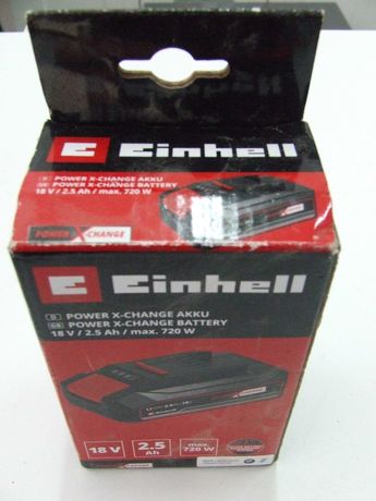 Bateria "Einhell" 18v/2,5Ah/Máx 720w (Nova em Caixa - Nunca Utilizada)
