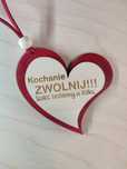 Prezent na Walentynki, zawieszka do auta