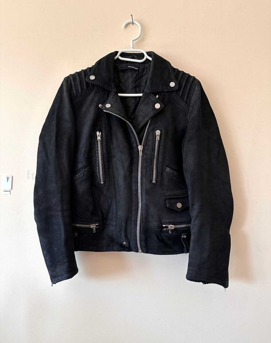 Kurtka skórzana The Kooples biker old money damska ramoneska r. M