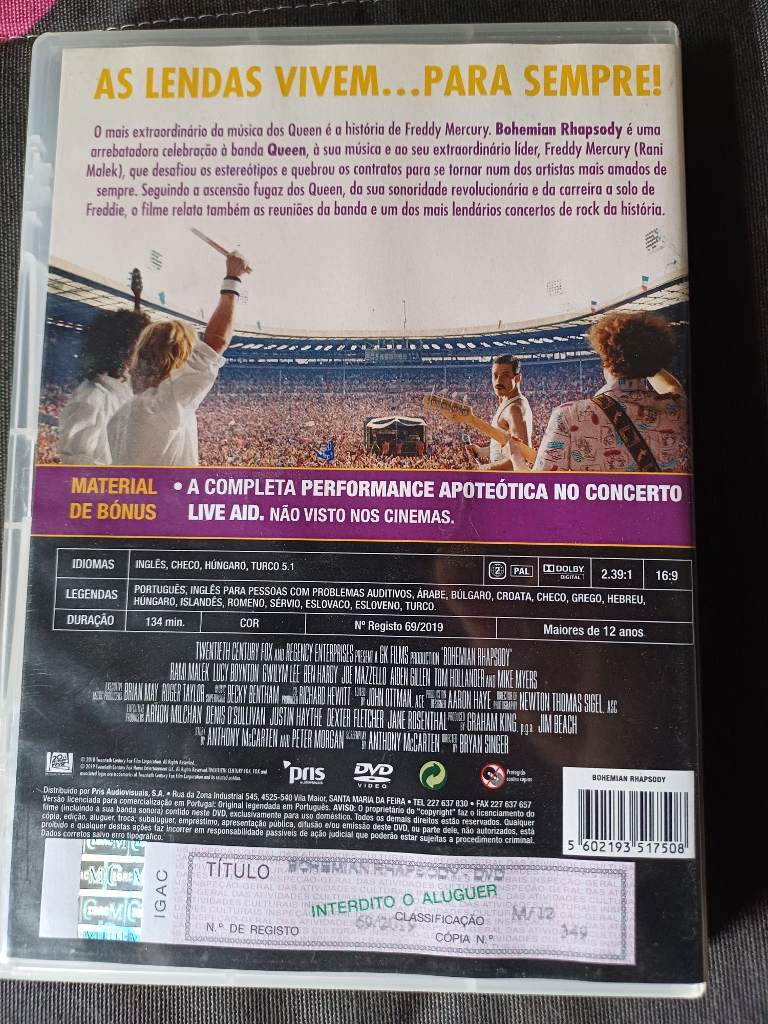 DVD Bohemian Rhapsody