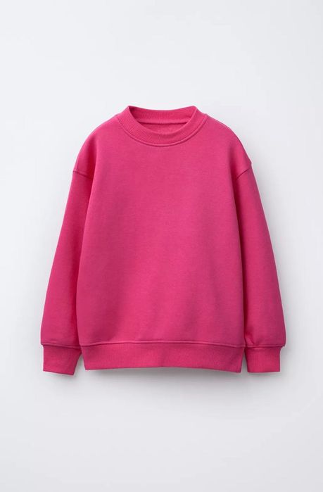 Світшот ZARA новий XS малиновий жіночий дівчачий фліс теплий базовий