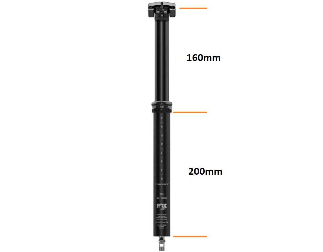 Sztyca regulowana Fox Transfer P-SE black 31,6 125mm + manetka gratis