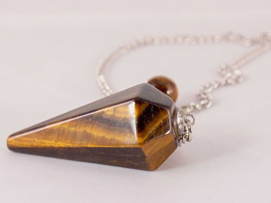 Piękne Wahadełko Wahadło Radiestezyjne Tygrysie Oko Amulet Sukcesy