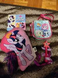 Zestaw dla dziewczynki torebka + poduszka + książka MLP pony Twilight