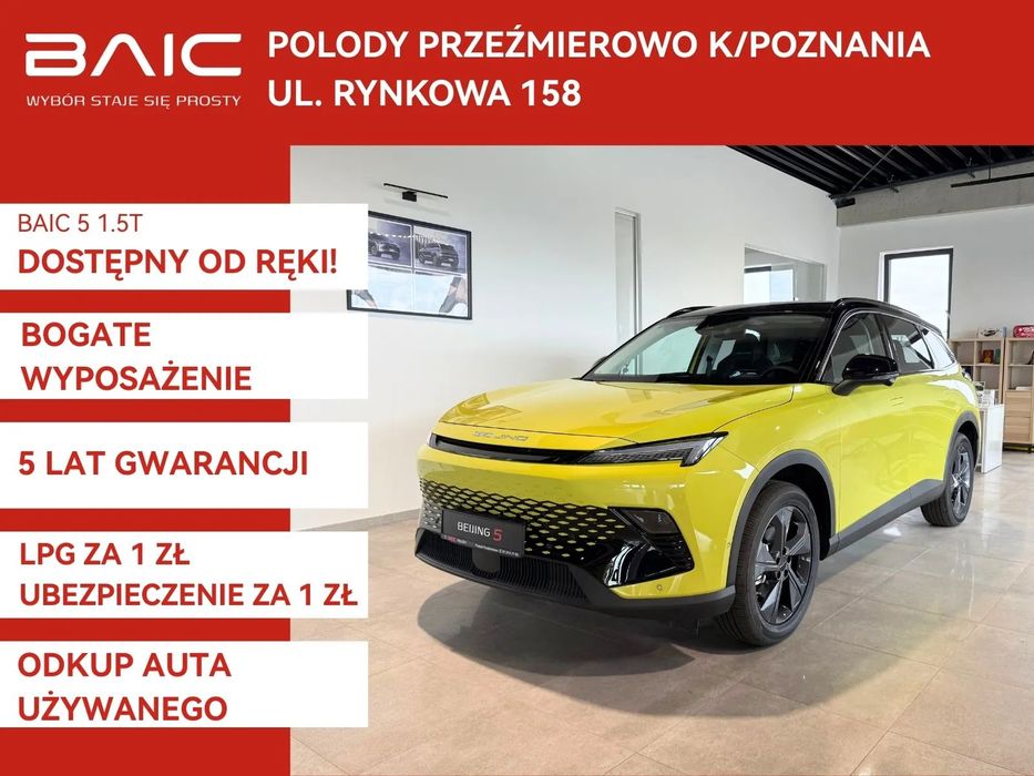 BAIC 5 1.5 177KM Comfort | kamera 360 | czujniki przód/tył | Biała skóra