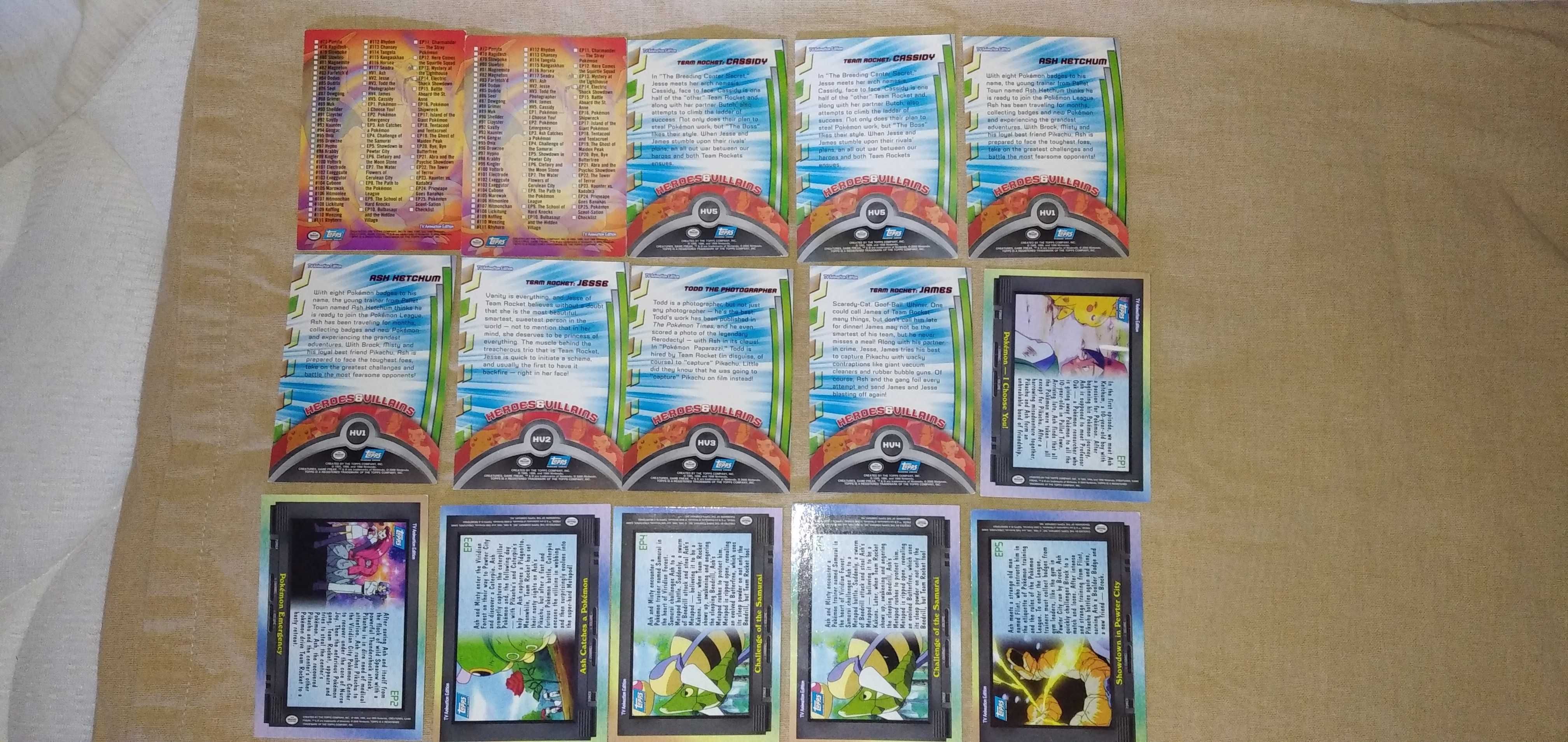 Topps Series 2 1999 TV Animation Colecção de cartas Pokemon