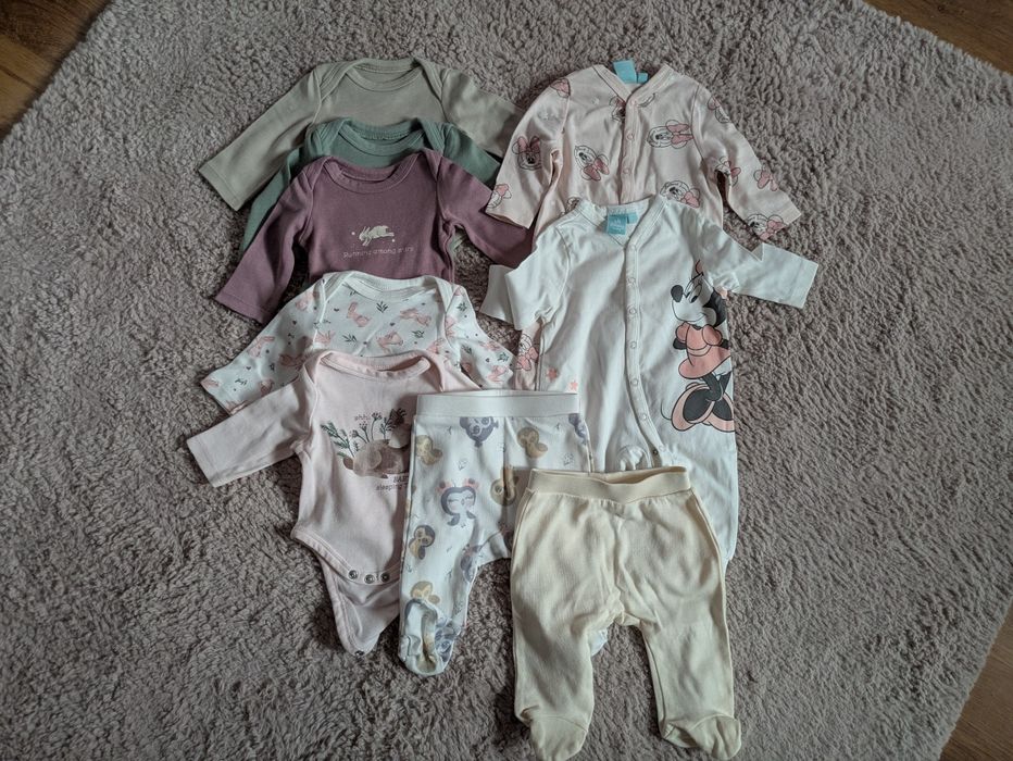 Mega paka ubrań dla dziewczynki rozm od 56 cm do 68 cm