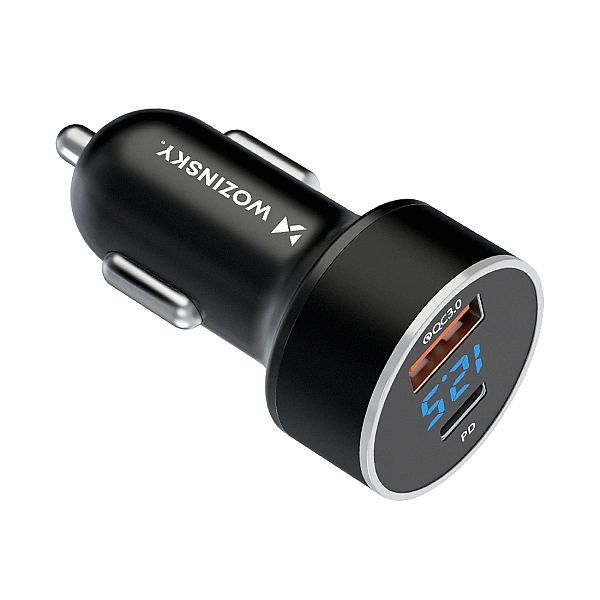Ładowarka samochodowa Wozinsky Wdccac Usb-c Usb-a 36w - czarna