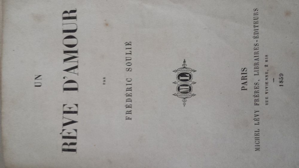 Rêve d'amour de Frédéric Soulier de 1859