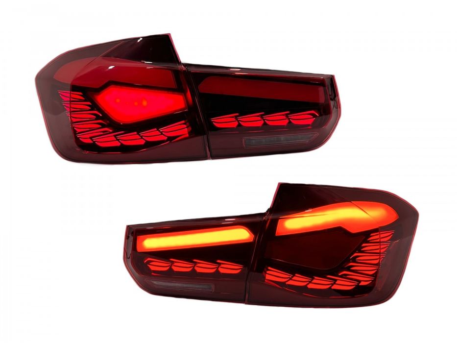 Задні LED ліхтарі стиль M4 для BMW 3 series F30 2012-2018 червоні