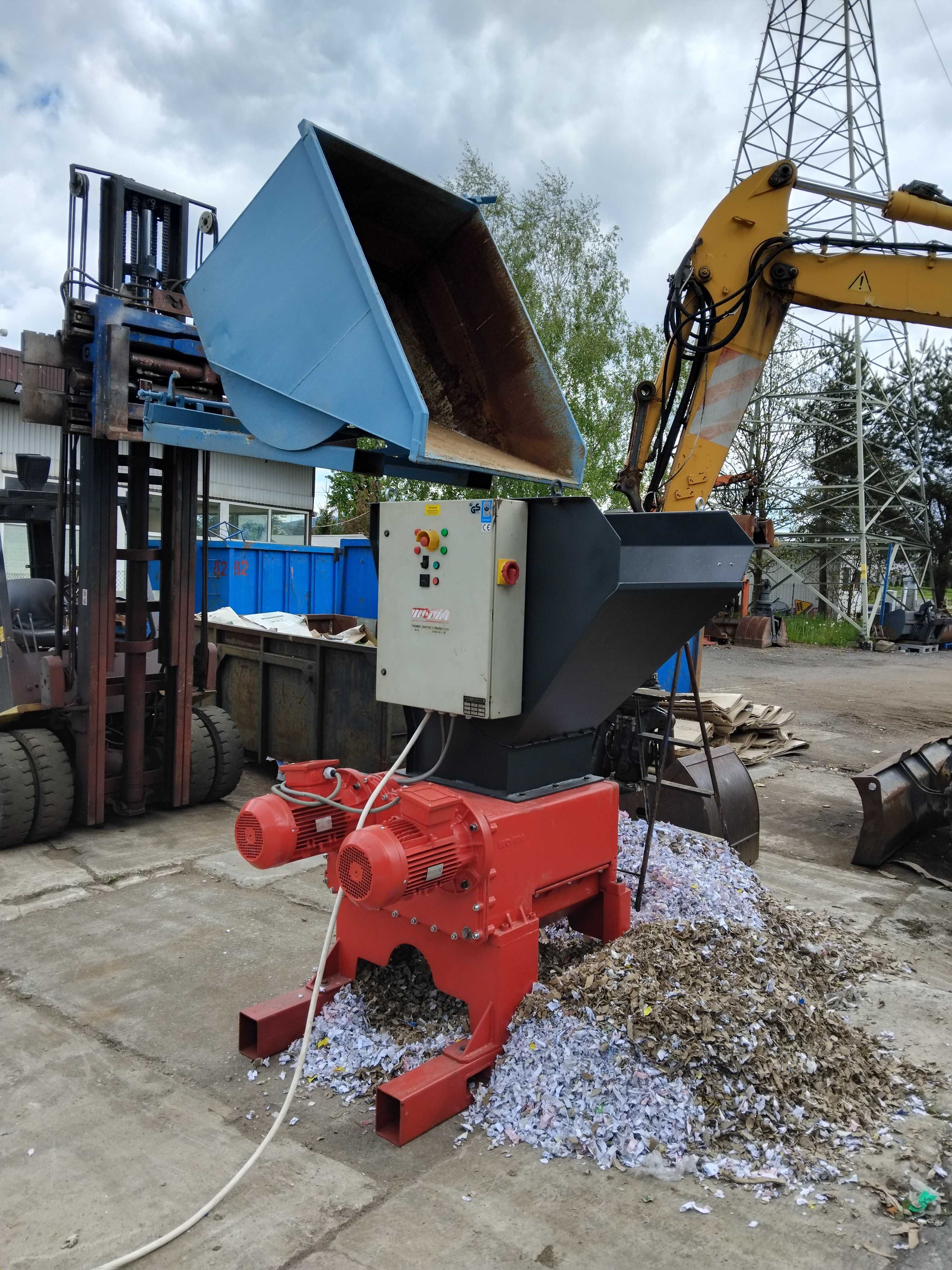 Weima zm30 22kW młyn shredder rębak rozdrabniacz kruszarka zlepy hdpe
