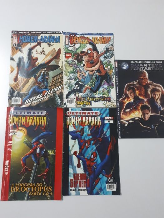 Revistas do Homem Aranha e Quarteto Fantástico P