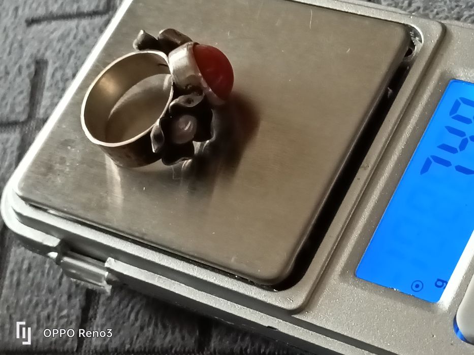 Pierścionek Kwiat Jabłoni / Koral Naturalny