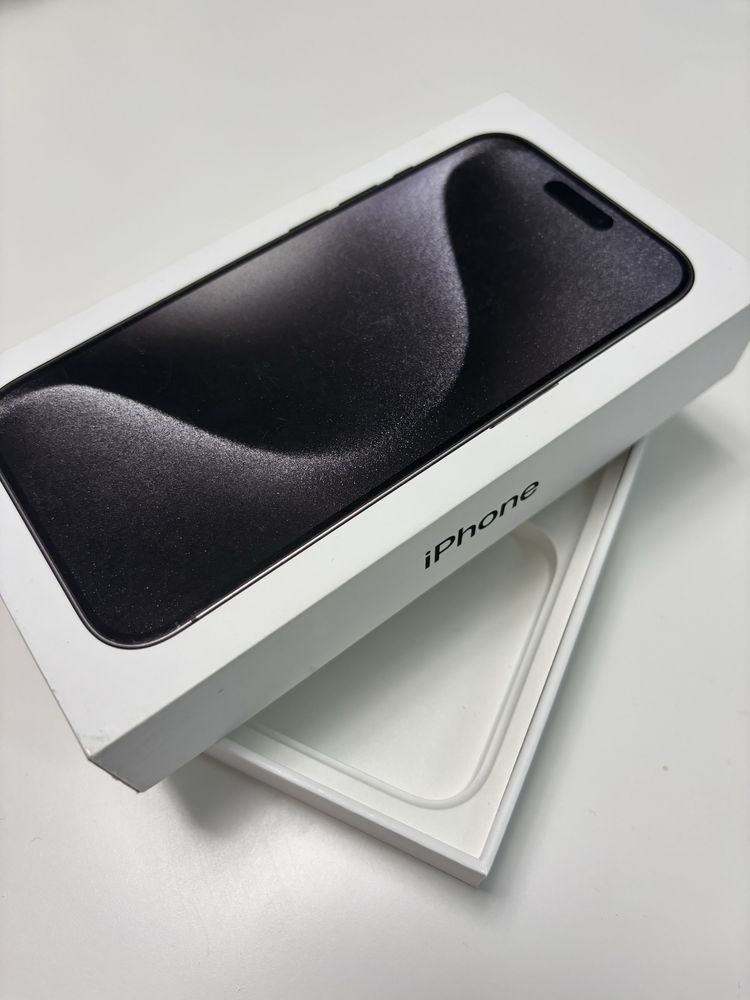 Pudełko Apple iPhone 15 Pro 128GB BLACK TITANIUM ORYG A3102