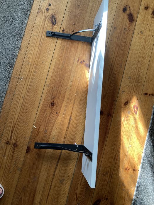 Biała Półka ścienna IKEA EKBY HEMNES / EKBY HALL