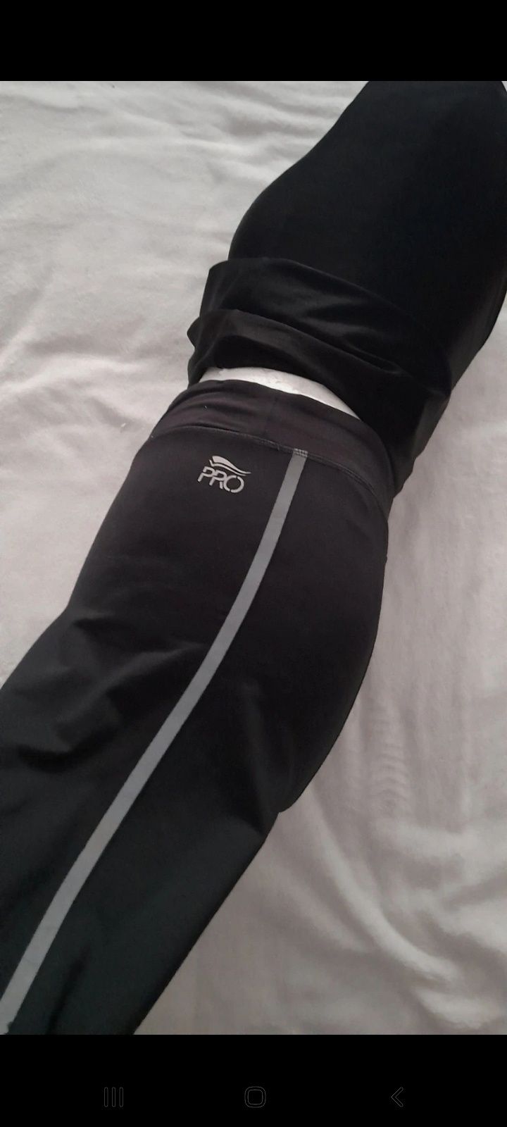 OKAZJA czarne legginsy sportowe spodnie kolarki fitness Yoga s 36 m
