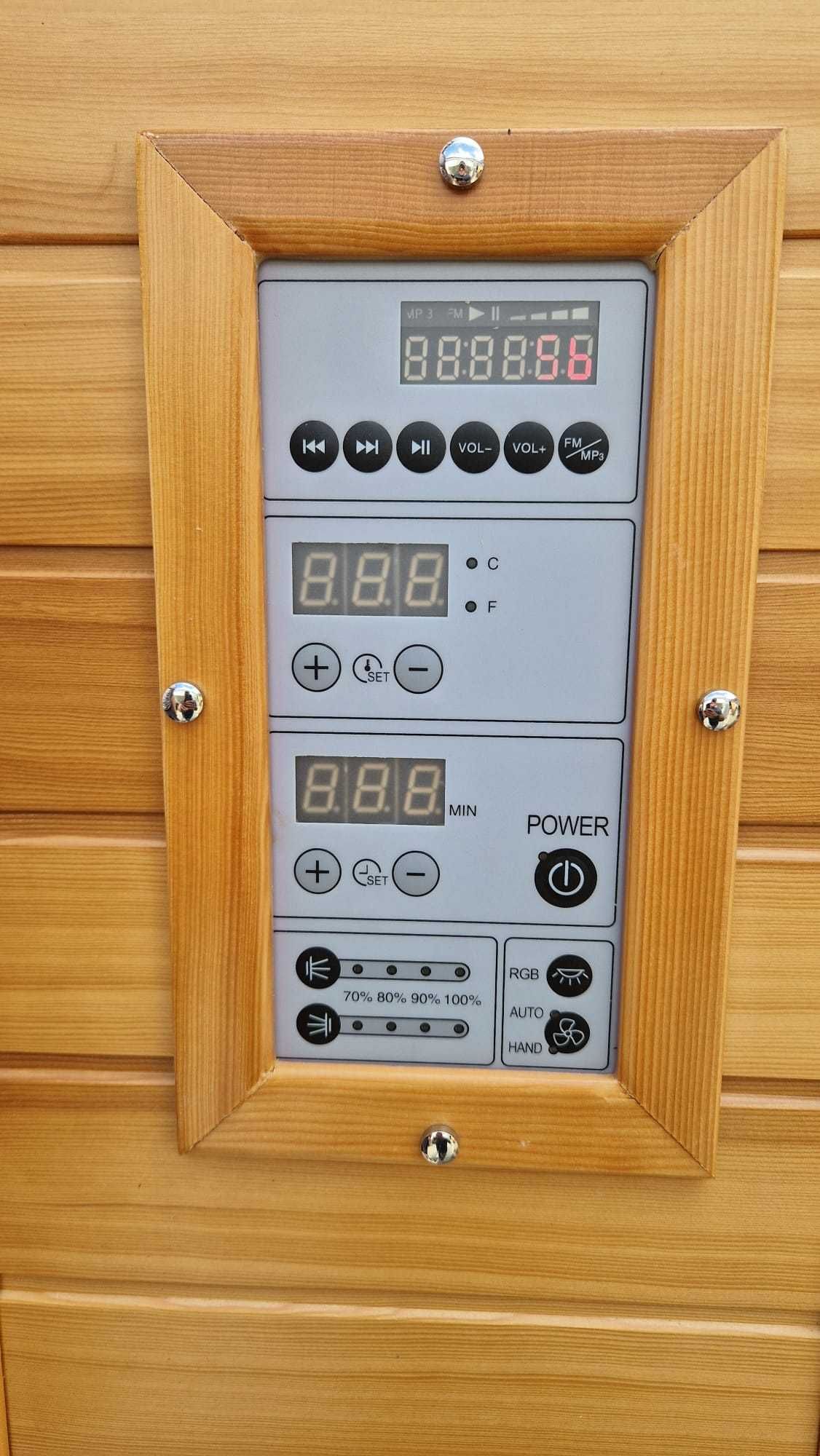 Sauna infrared infrarot radio na podczerwień full spectrum kolory led