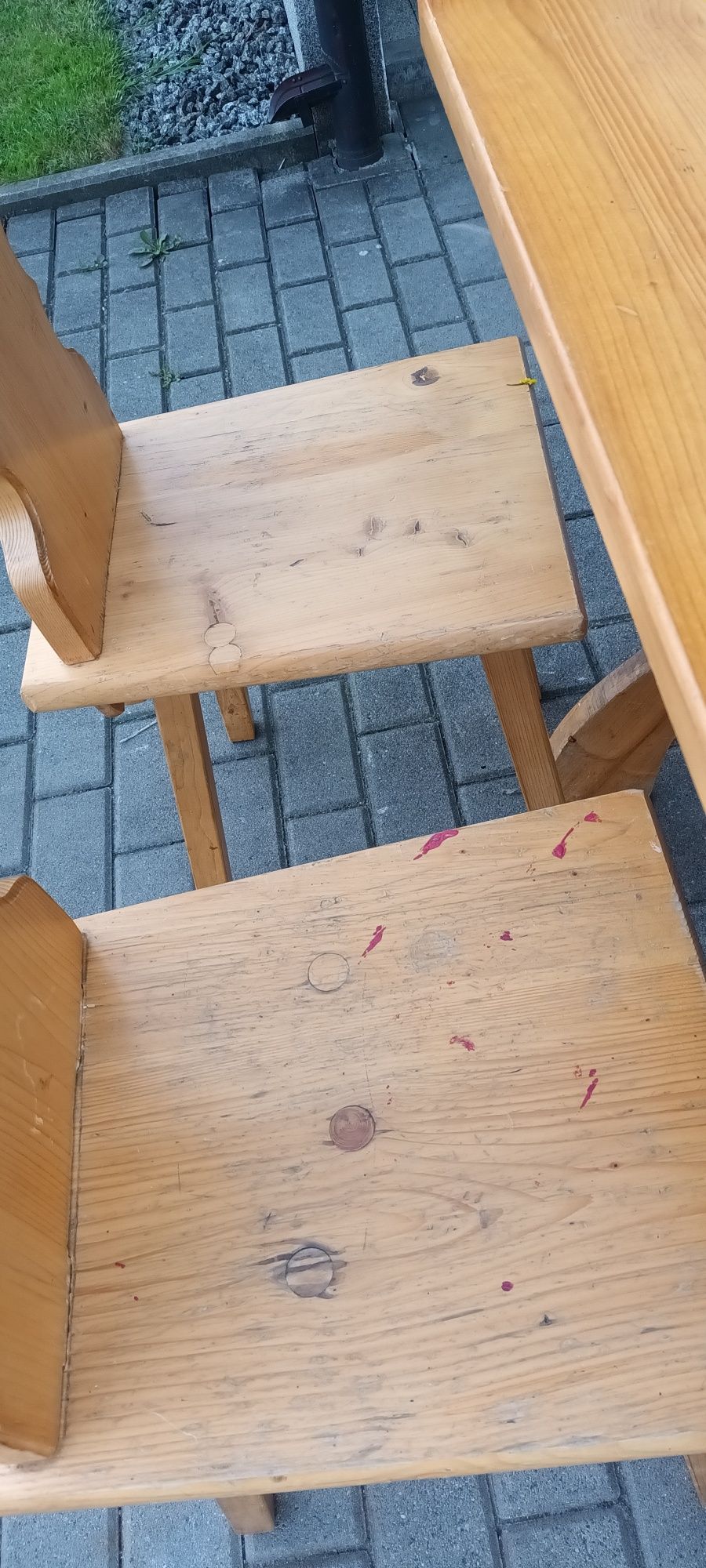 Stól 4szt.krzesla sosna na działkę do altanki