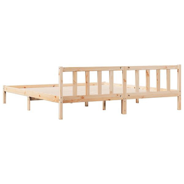 vidaXL Dłuższe łóżko bez materaca, 180x220 cm, lite drewno sosnowe