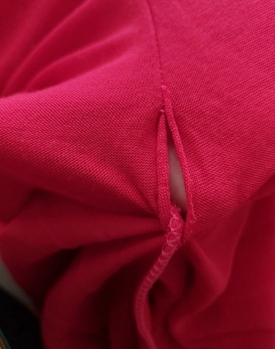Czerwona plisowana bluzka Made in Italy z kokardami siateczkowymi