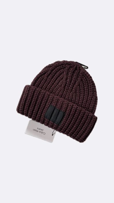 Новая зимняя шапка calvin klein ( ck ribbed knit beanie hat )с америки