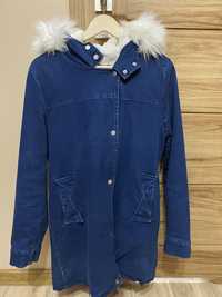 Jeansowa parka damska