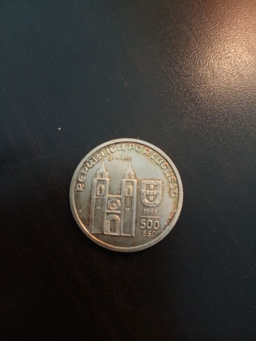 500 escudos  - 800 Aniversário Santo António	- Portugal 1995 - Prata