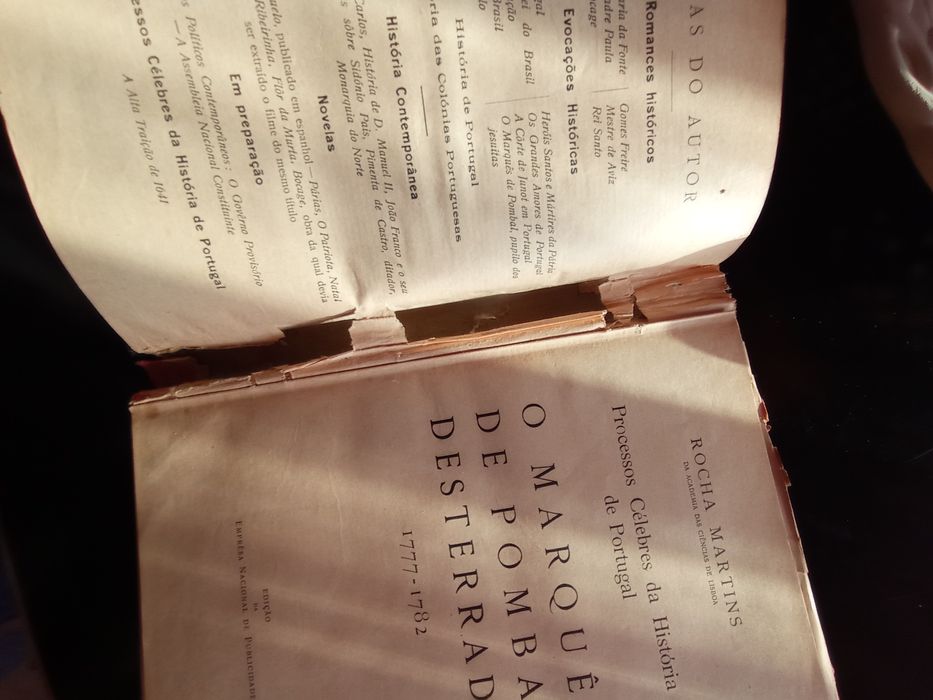 Livro - "O Marquês de Pombal Desterrado" de Rocha Martins