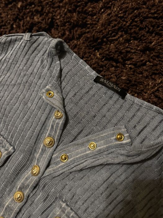Блакитна кофтинка від бренду Balmain | оригінальна