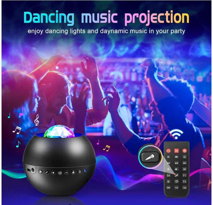 Projektor gwieździstego nieba z głośnikiem Bluetooth