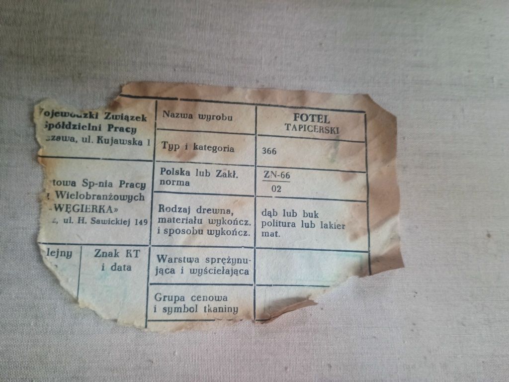 Zestaw mebli uzywanych