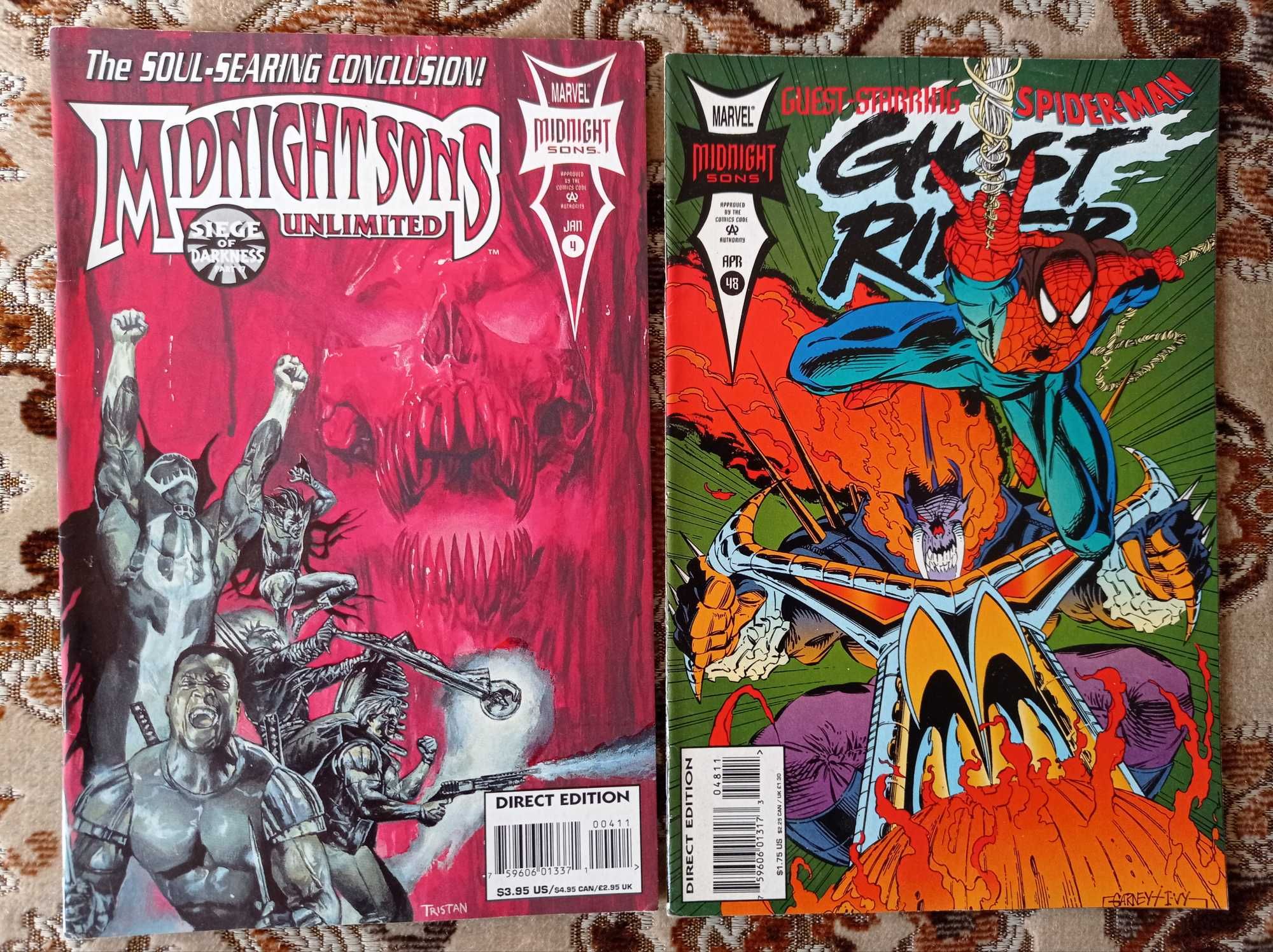Zestaw Midnight Sons Unlimited nr 4 i Ghost Rider nr 48 Marvel Comics