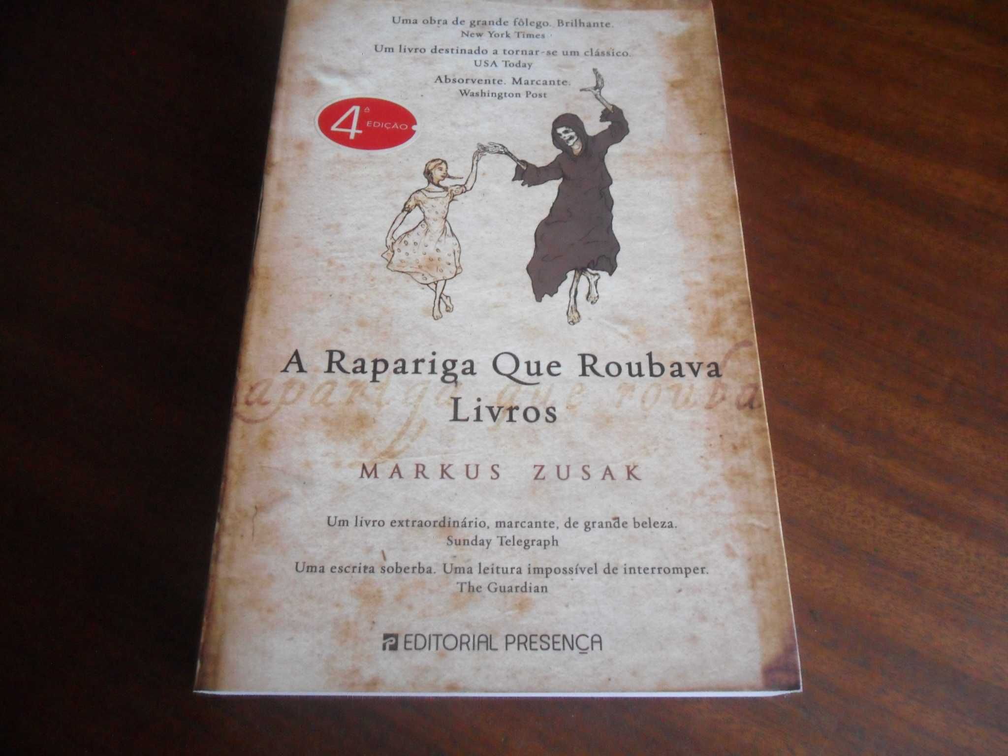 "A Rapariga que Roubava Livros" de Markus Zusak - 4ª Edição de 2008