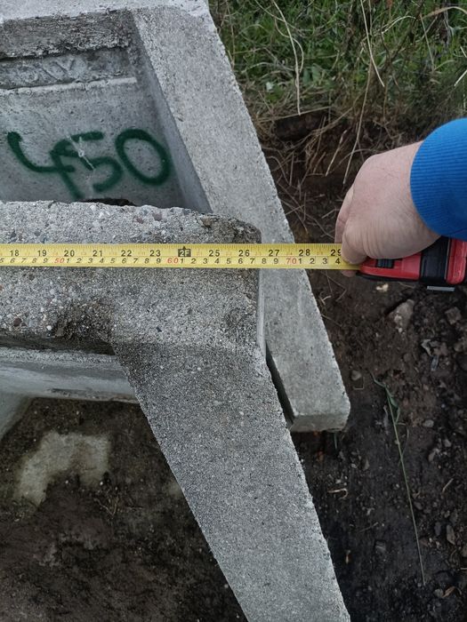Ścianka oporowa . Płyta oporowa przepustu wylot z dren