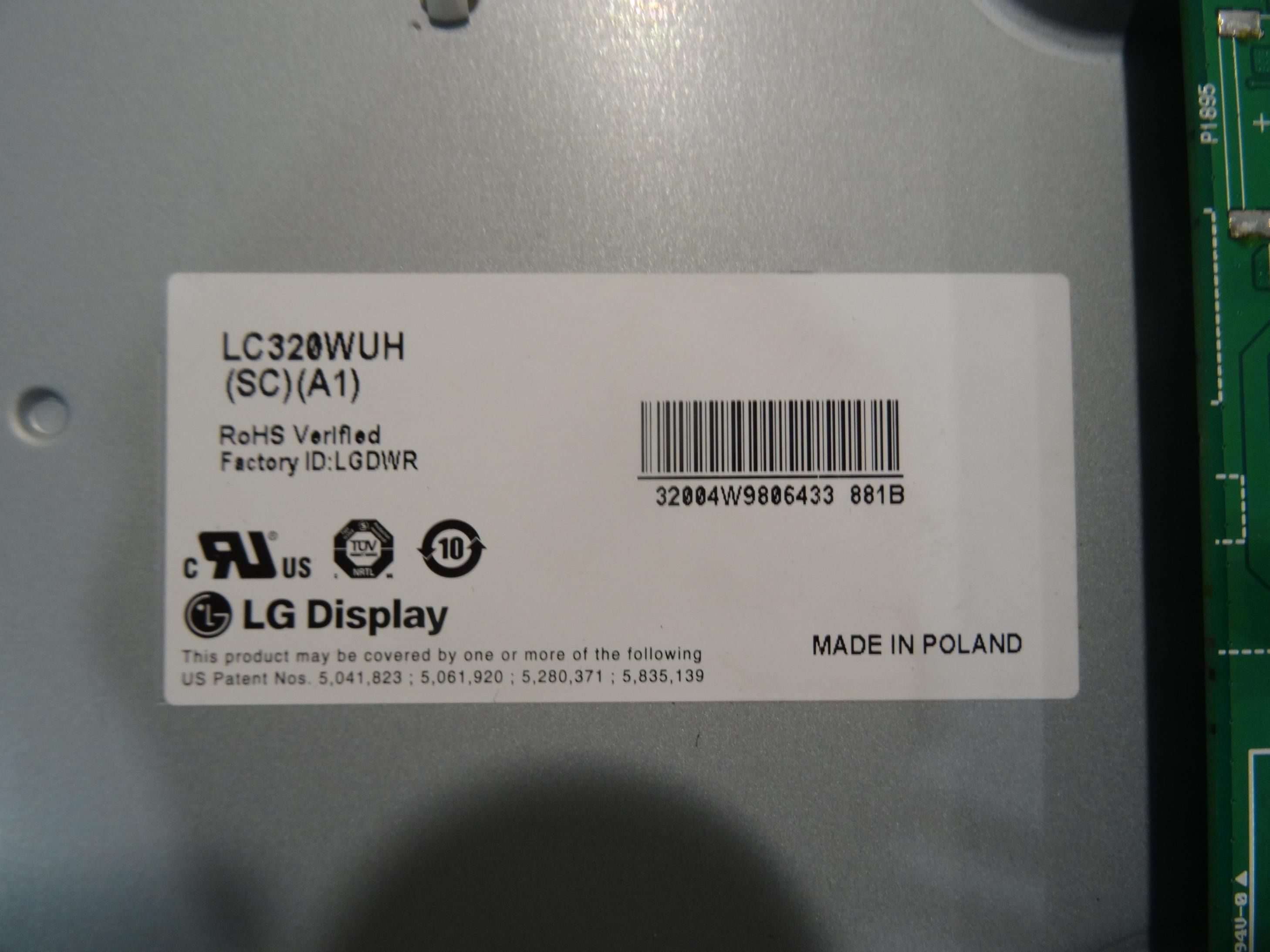 32" LG 32LD650. ТВ на разборку. Дохлая материна. LC320WUH (SC)(A1)
