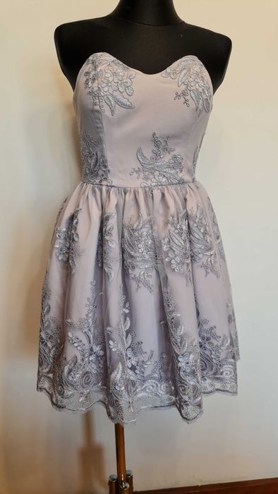 1900 Wieczorowa koronkowa sukienka rozmiar S