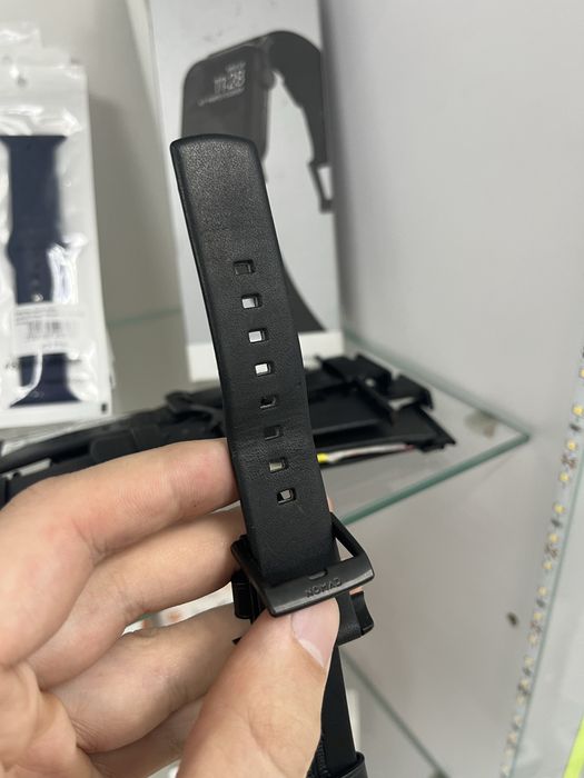 Ремінець Nomad Apple Watch 42 44 45 49 каучук шкіряний чорний сірий