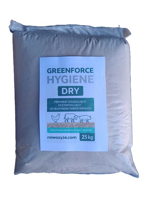 GreenForce Hygiene 25 kg – Preparat do suchej osuszania kurnika, obory