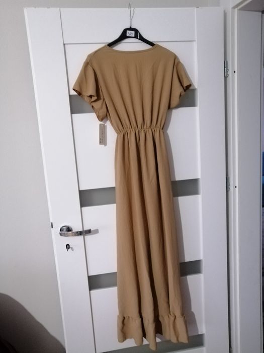 Nowa Sukienka karmelowa asymetryczna s m L new collection