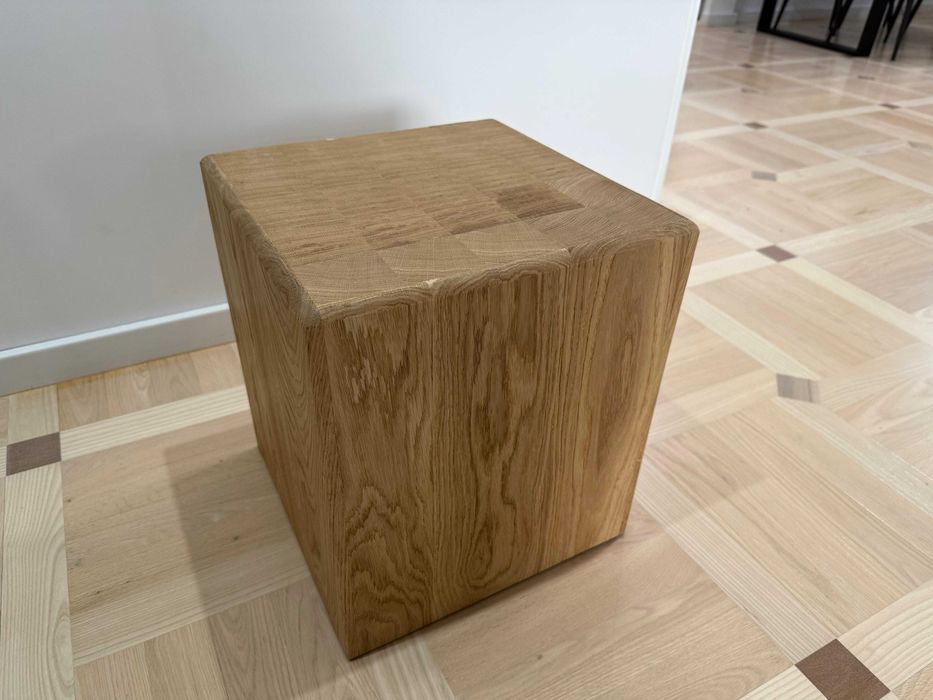 Pufa drewniana stołek taboret krzesło ławka dąb natural stolik kawowy
