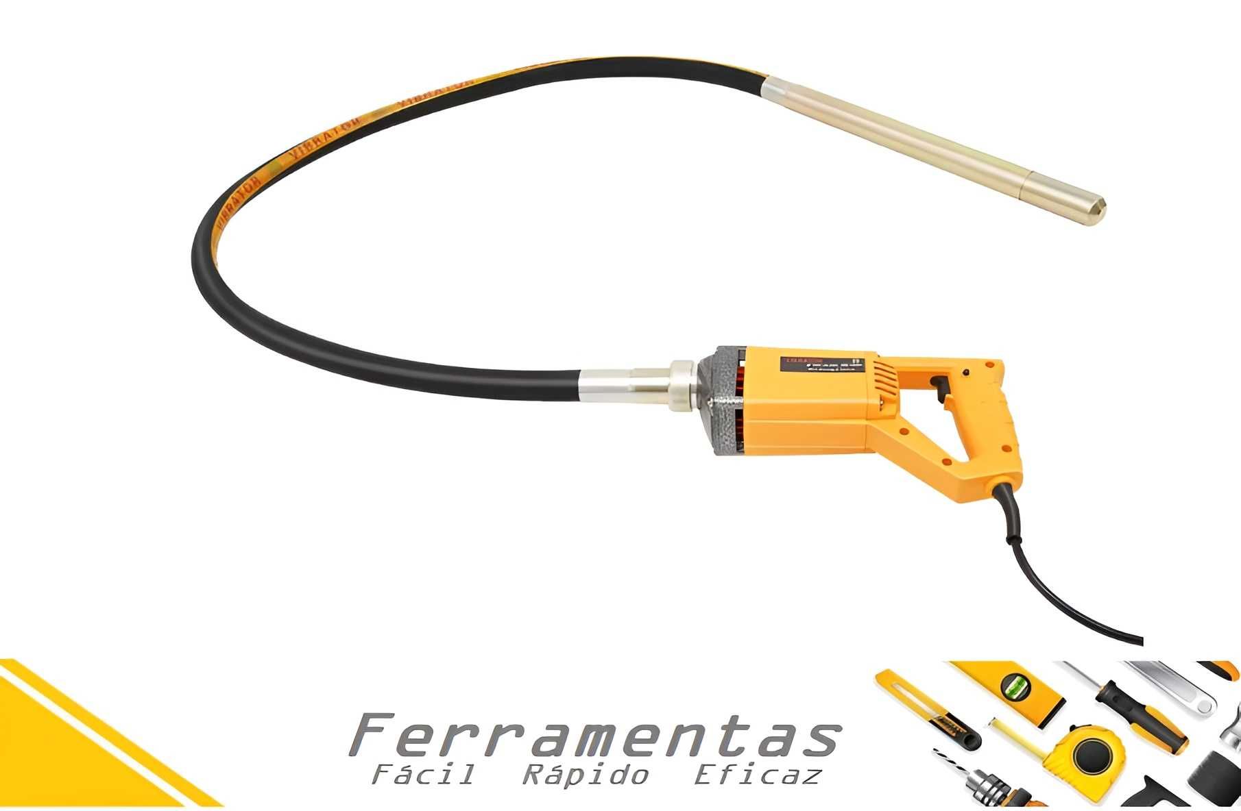 Vibrador de cimento / concreto / Betão 1300w - 2M Novo