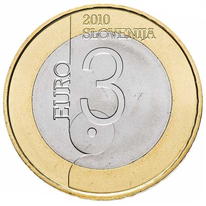 Coleção: Moeda Eslovénia 3 EUR - Coincard Ljubljana Cap. Livro (2010)