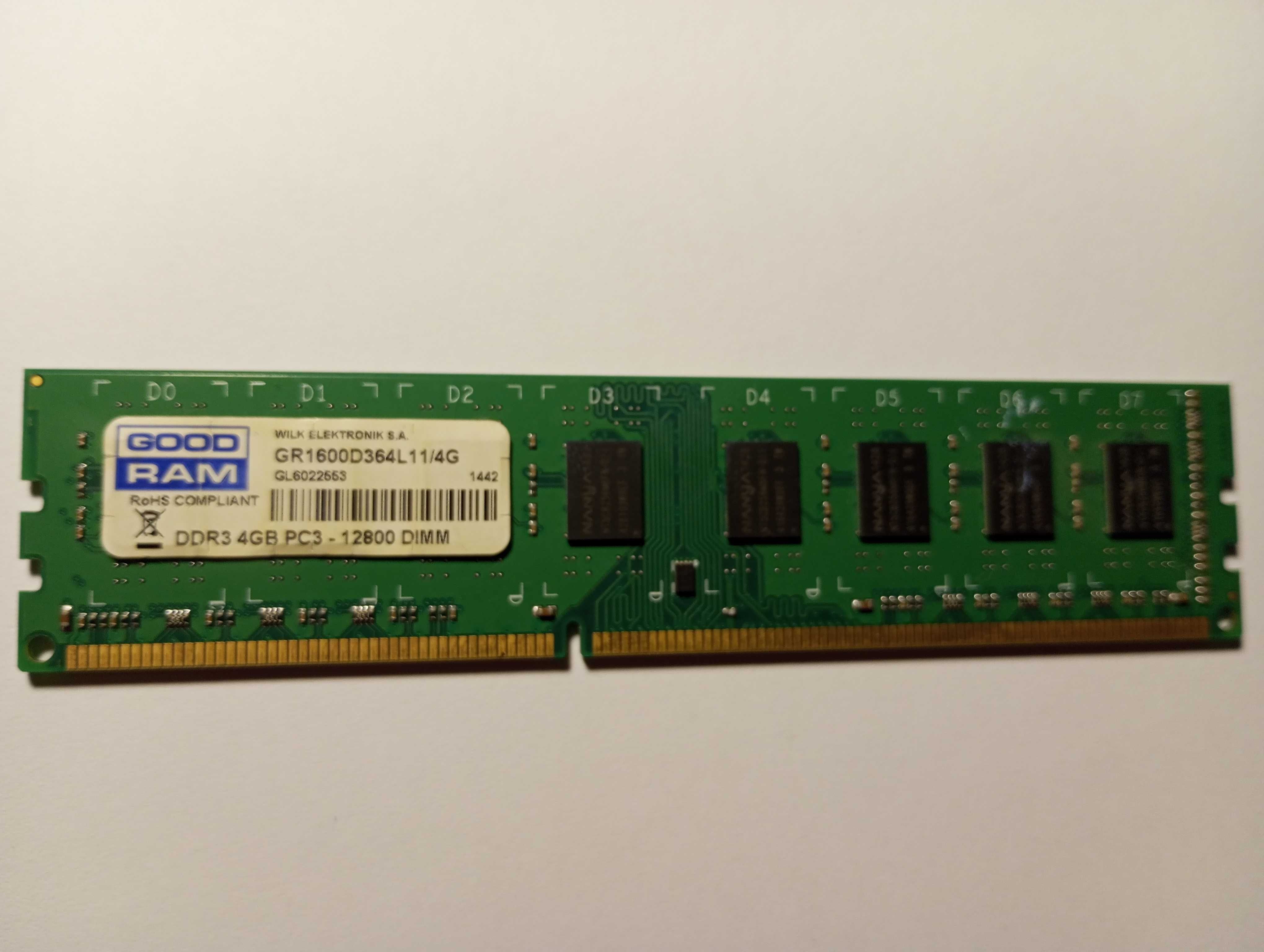 Оперативна пам'ять 4 ГБ, DDR3, для ПК, Goodram (1600 МГц, 1.5 В)