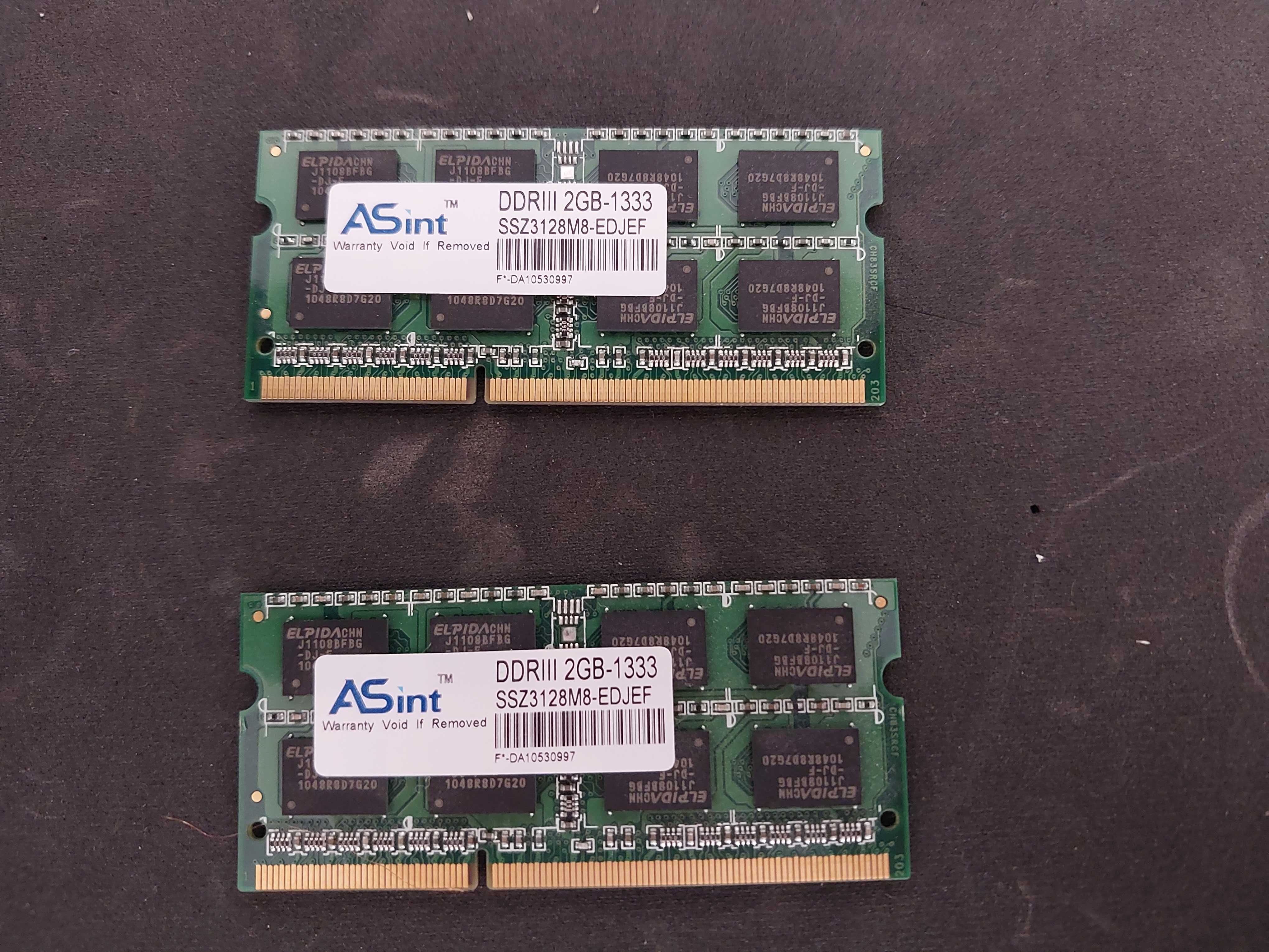 Pamięć RAM DDR3 2 GB-1333 ASINT SSZ3128M8-EDJEF (2 szt.)