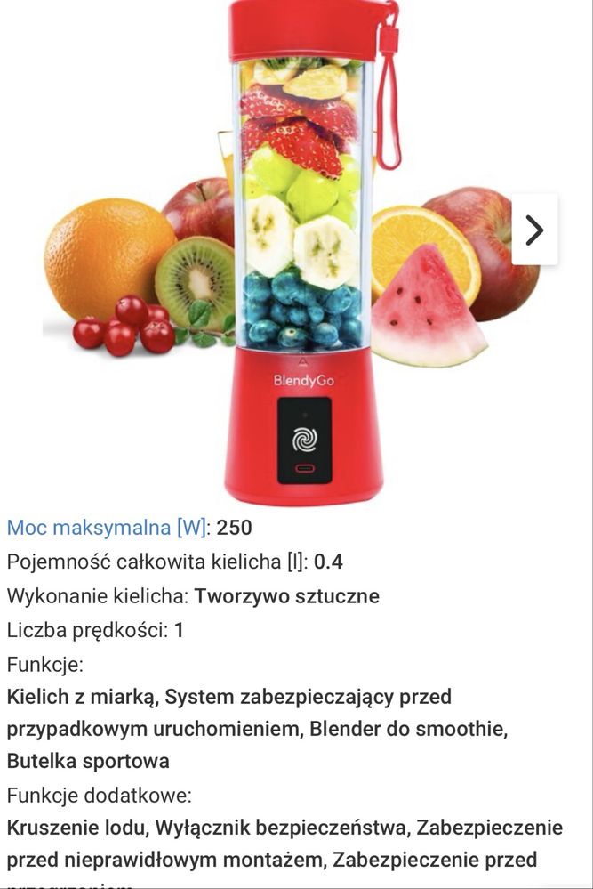 Blender kielichowy BLENDYGO 2 Bezprzewodowy cz